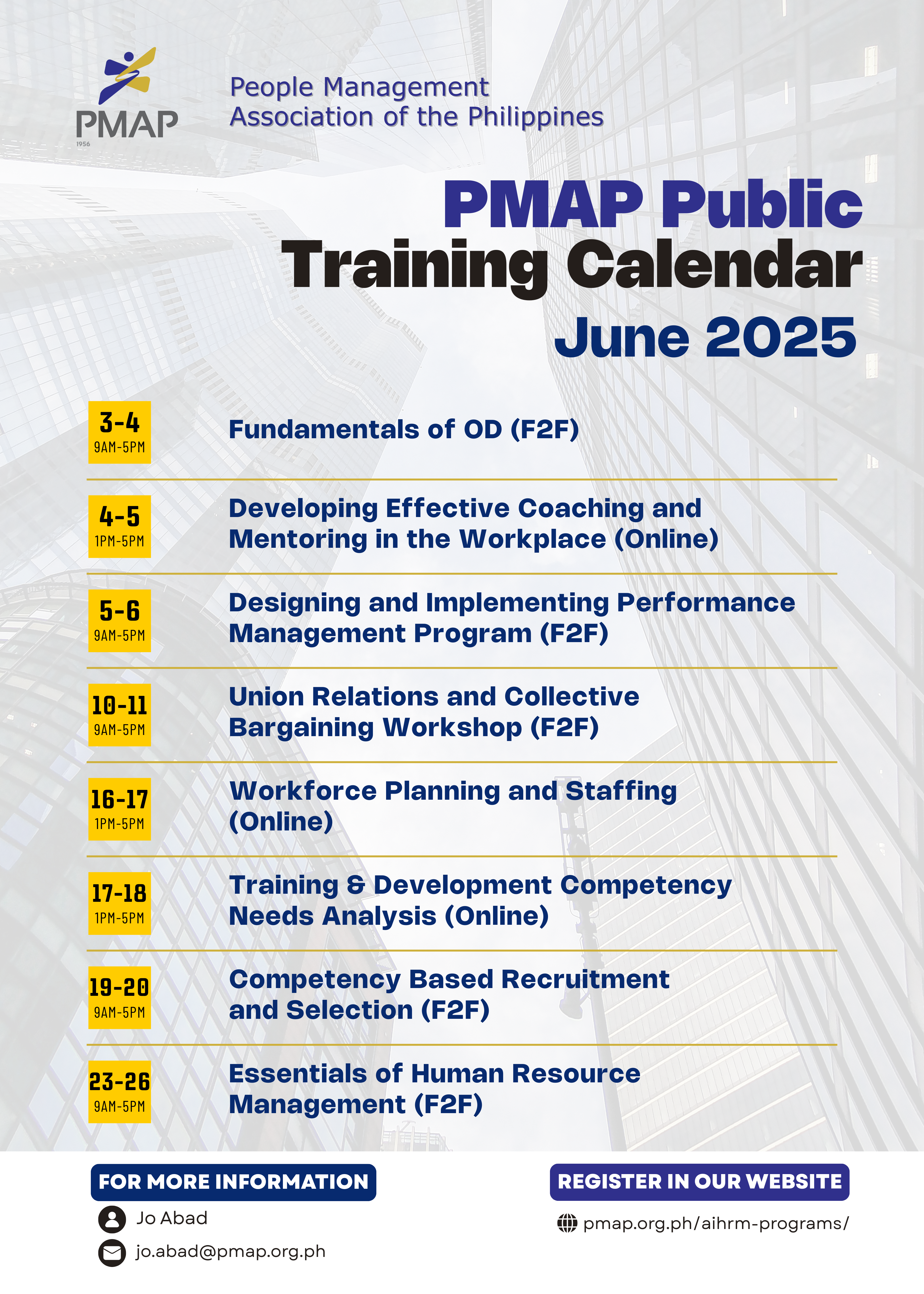 June Public Training Calendar