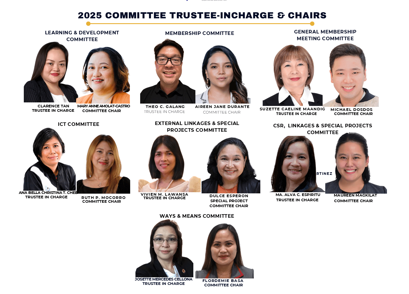 2025 Committee Trustee & Chairs
