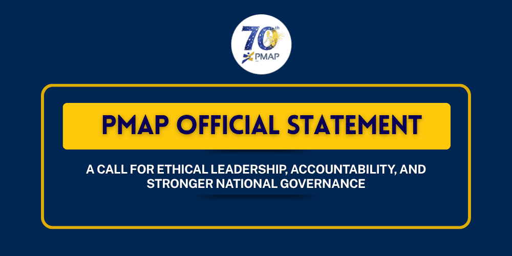 PMAP OFFICIAL STATEMENT - A CALL ETHICAL LEADERSHIP, ACCOUNTABILITY, AND  STRONGER NATIONAL GOVERNANCE