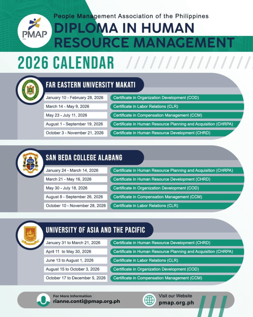 DHRM Calendar 2026